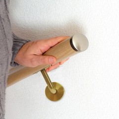 Gold Handrail Bannister Support Stair Rail Bracket Balustrade Wall Mounted