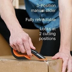 Slice Box Cutter | Manual Retracting | Heavy Duty Utility Knife | Safe…