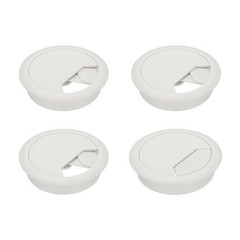 4 Pcs 2.4″ Desk Grommet Plastic Desk Hole Cover Cable Grommet White