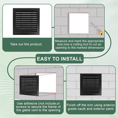 18″ X 18″ Aluminum Gable Vent with Screen, Never Rust Gable Vents for Shed，Reduc