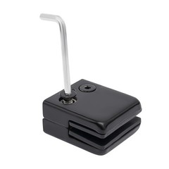 Glass Clamp Set of 8 Black 8-10mm Square For Glass Door Panel Mounting Hardware