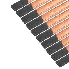 Flat Gouging Carbon Electrode Rod, Copper Coated Gouging Rod 355x12x5mm, 50pcs