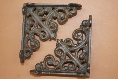BRACKETS, Small Elegant Ornate Corbels, Wall Braces, Storage Shelf B-27