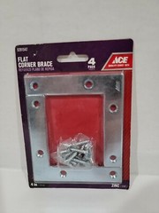 ACE Flat Corner Braces 4 in 5291547, 4 PACK