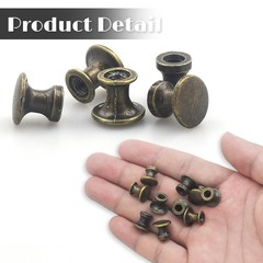 LOLOLE 25PCS Mini Cabinet Knobs, 1/2 Inch Vintage Antique Dresser