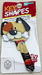 Lucky Line Key Shapes B114K Key Blank Dog Puppy Enamel-Coated Brass Fits KW1/11