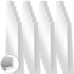 Therwen 20 Pcs 1.18 Inches X 1.77 Inches X 11.5 Inches Aluminum Siding Corners