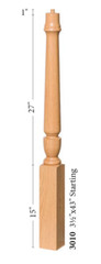 Red Oak/Poplar Bunker Hill Series Newel Post Wooden Stair and Rail Parts