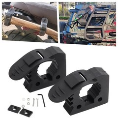 Tool Holder Clips, 2 Pack Black Utility Mount Clamps for Shovels Rakes Baseball
