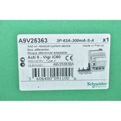 Schneider Vigi iC60 3P 63A 300mA S-S-A Differential Block A9V25363