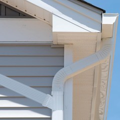 VYH Downspout Gutter for Y Connector 2×3,Square Downspout Diverter White Rain Gu