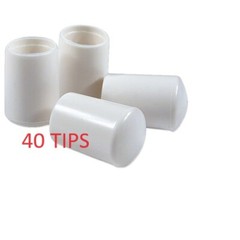 TruGuard F32000TV 5/8″ White Vinyl Chair Table Leg Tips