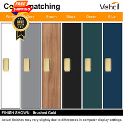VEHCIL 10 Pack Square Brushed Gold Cabinet 1.5 Inch,
