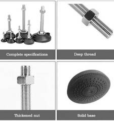 Leveling Machine/Furniture Feet M5 M6 M8 M10 M12-M24 Screw in Height Adjustable