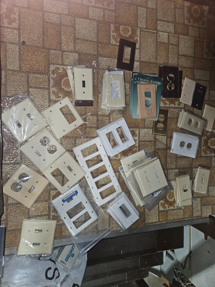 Wall Plates – various size, shapes, colors – some new, some open about 100