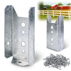 LukLoy 20 Pack 2×4 Brackets for Wood Rail, Fence 2×4, Galvanized