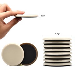 Cadono Furniture Sliders 8 Pcs 3 1/2 Furniture Sliders Pads For Hardwood Floors