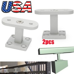 2 Aluminum Handrail Bracket Straight Wall Mount Staircase Wood Handrails Railing