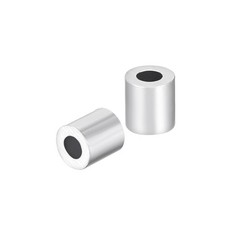 M2 Aluminum Sleeve Crimp 2mm Steel Wire Rope Button Stop Clips 20 Pcs