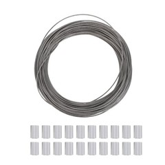1 Set Stainless Steel Rope Cable with Aluminum Sleeves for Outdoor Wire Railings