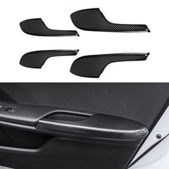 Phoneix 4Pcs Carbon Fiber Pattern Interior Door Armrest Panel Trim Cover Set …