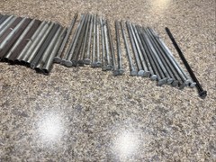 Lot 31 9 New Amerimax Part #25043 Aluminum Spike 7″ White 5″ Ferrule & 22 Used