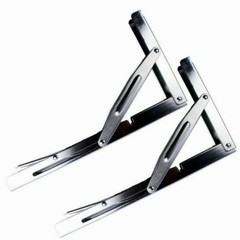 2Pcs Stainless Steel 12″ Folding Table Bracket Shelf Bench Max.Load Heavy Duty