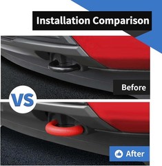 Tow Hook Cover for 2004-2024 F150 and 2017-2021Tundra and 2021-2024 Red Standard