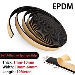 EPDM Self Adhesive Backed Foam Sponge Sealing Strip Doors Windows Cabinets Seals
