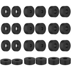 DALQUIS 24Pcs 3 Sizes Multi-Purpose Rubber Spacers Kit, 1 25*6.5*10mm, Black