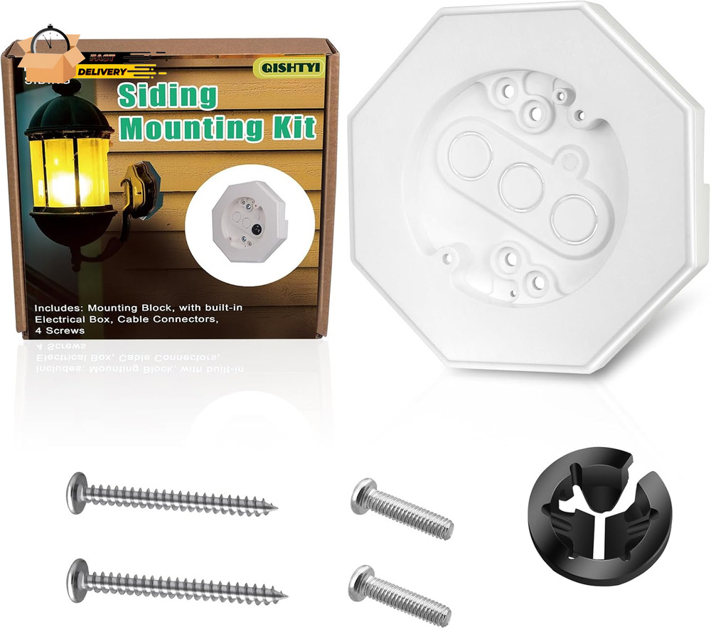 Vinyl Siding Mounting Blocks Kit,Siding Mounting Block with Built-In Electrical