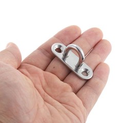 20Pcs Pad Eye Plate 1.8 Inch 304 Stainless Steel Ceiling U Hooks Silver