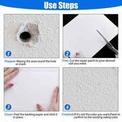 Mudder Vinyl Siding Repair Kit 6 x 8 Inch Vinyl Siding Patch Self Adhesive P