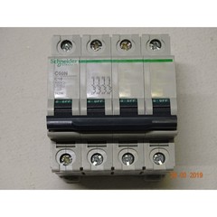 Schneider 24296 Circuit Breaker C60N-4P-10A Curve C-6000A
