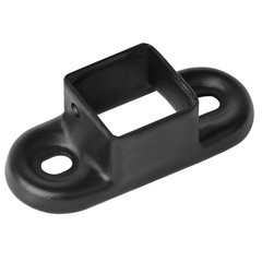 10 Pack Black Square Post Flange Base Fits 1-1/4″ Tube, Square Tubing Fitting, W