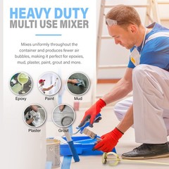 AYZOTEK Paint Mixer for Drill, 1-5 Gallon Bucket, 5 (Small Head), Gold