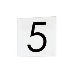 Maxim 53675 Address Contemporary Font Address Number Tile – 5 – White