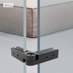 Matte Black Stainless Steel Glass Railing Clamp with Adjustable Angle Modern