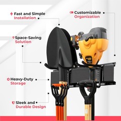 Tidyme Garage Wall Organizer 48 Heavy-Duty Tool Storage Rack Adjustable