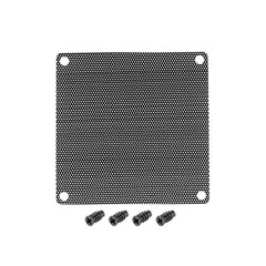 3 Pcs Black PC Fan Dust Screen Plastic Dustproof Computer Case Mesh 80x80mm