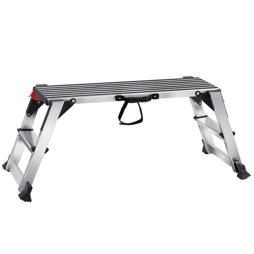 Folding Work Platform, 660 lbs Load Capacity, Aluminum Drywall Stool Ladder, Hea