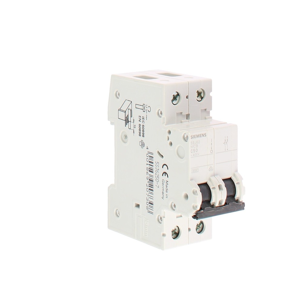 Siemens 5sj62507 Automatic Switch MCB 2p 50a 6ka C Curve