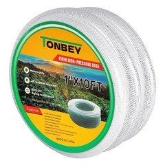 1″ ID x 1-19/64″ OD – 10 Feet Heavy Duty Braided Plastic Vinyl Tubing, Flexib…