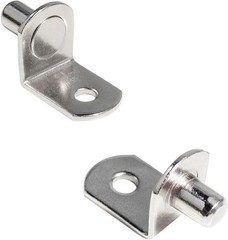 1/4 Inch (6.35mm) Shelf Pins L-Shaped Metal Support Pegs Bracket-Style Clips for