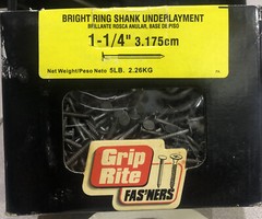5 LBS 1-1/2″ BRIGHT RING SHANK UNDERLAYMENT Grip Rite