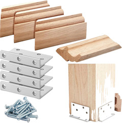 3″ Newel Post Mounting Kit L Bracket Metal Post Anchor OAK TRIM HARDWARE NEW