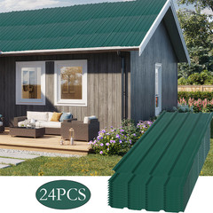 24X Roof Panels Galvanized Steel Hardware Metal Roofing Sheets Wall Panels Green