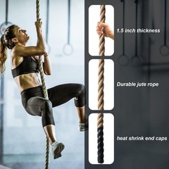 Climbing Rope, 1.5 Inch in Diameter Gym No Mounting 4.5m