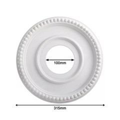 Decorative Ceiling Fan Light Plate featuring Round PU Medallion Design