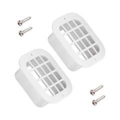 2×3 Rain Gutter Downspout Drop Outlet with Filter White 2 Pack Gutter Protection